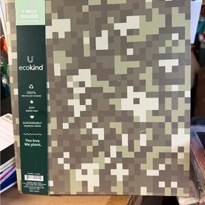 Green and Gray Camo 1-Inch Binder